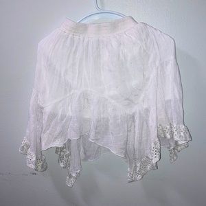 White Flimsy Disney Skirt for Kids